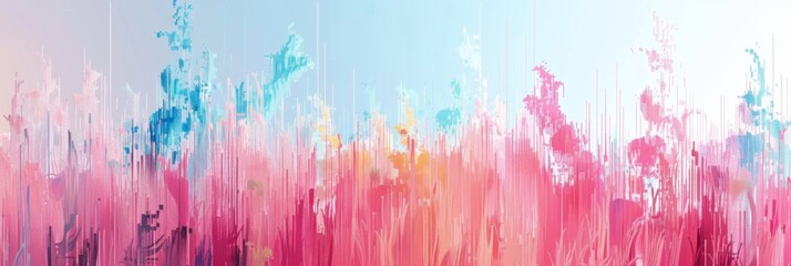 Fototapeta premium Abstract Digital Pixel Art Background: A Soft Palette Canvas for Creative Expression and Modern Aesthetics in Art and Design