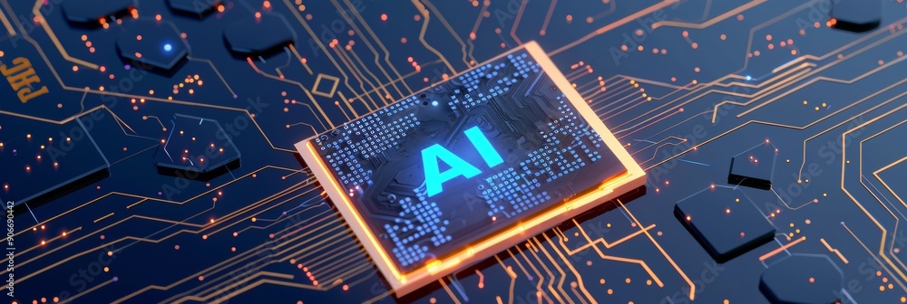 Aufkleber intelligent microprocessor chip for artificial intelligence tasks
