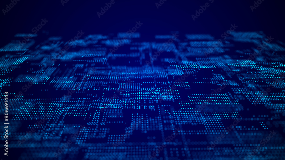  technological background made of dots and lines. large amount of data. 3d rendering.