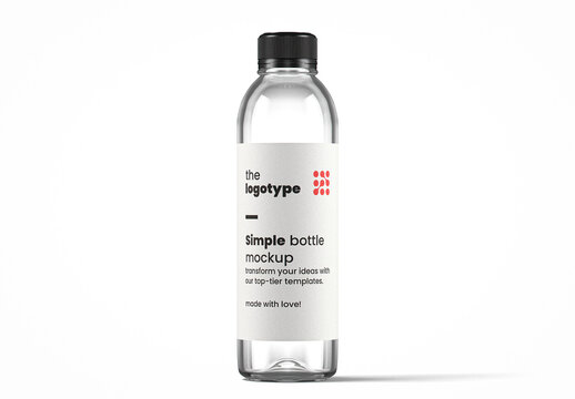 Glass Cosmo Round Bottle Mockup