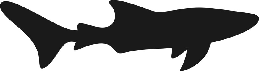 Shark Silhouette Vector Graphic