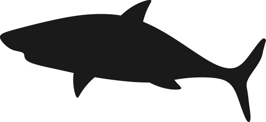 Obraz premium Shark Silhouette Vector Graphic