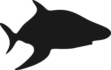 Shark Silhouette Vector Graphic