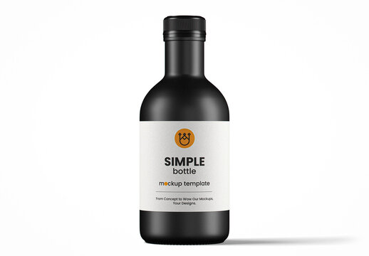 Matte Plastic Stout Sauce Bottle Mockup