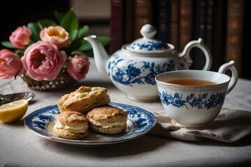 cup of tea and cookies