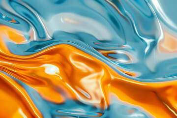 Obraz premium Abstract background of smooth, fluid, glossy waves