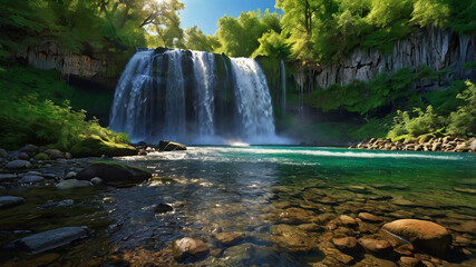 Obraz premium waterfall in the forest