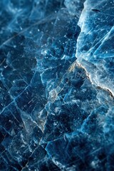 Obraz premium Close-Up of Blue Marble Texture with Intricate Veins and Patterns