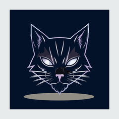 A sweet cat and Hand drawn vector illustration