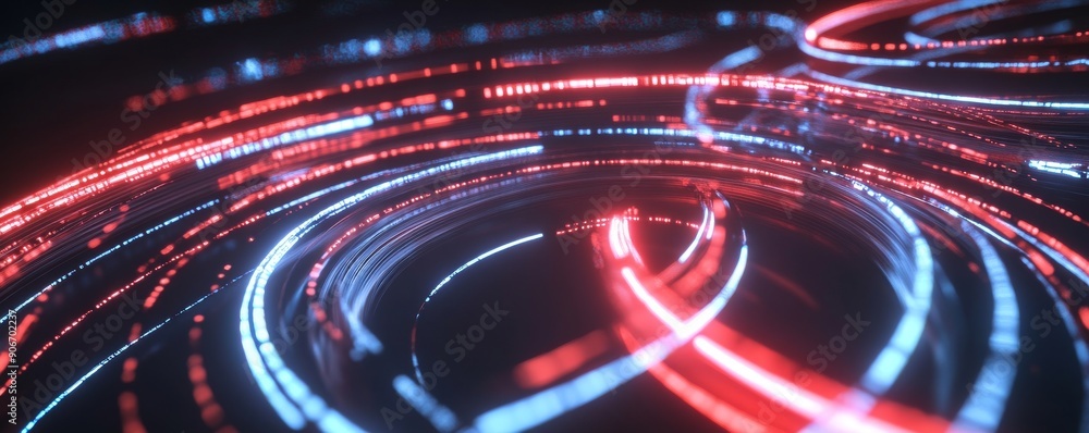 Aufkleber an abstract digital background with a data universe illustration. this background can be used to por