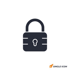 Padlock icon vector illustration. Padlock symbol isolated on white background