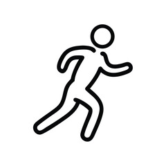 Running man line art icon 