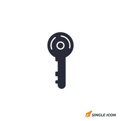 Key icon vector illustration. Key symbol isolated on white background