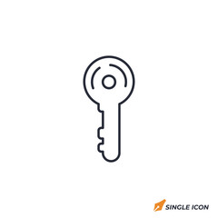 Key icon vector illustration. Key symbol isolated on white background