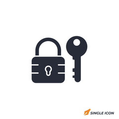Lock and key icon vector illustration. Lock and key symbol isolated on white background