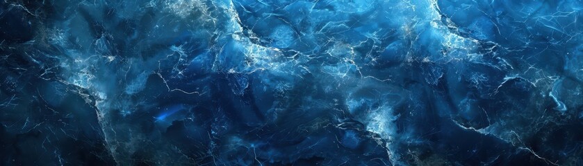 Abstract Blue Marble Texture with Cracks and Veins, Perfect for Backgrounds and Design Projects