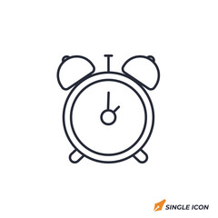 Alarm bell icon vector illustration. Alarm bell symbol isolated on white background