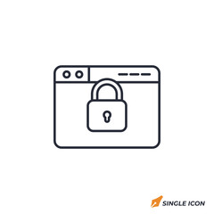 Private browsing icon vector illustration. Private browsing symbol isolated on white background