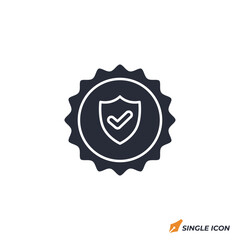 Security seal icon vector illustration. Security seal symbol isolated on white background