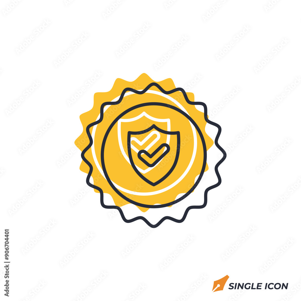 Poster security seal icon vector illustration. security seal symbol isolated on white background