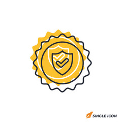 Security seal icon vector illustration. Security seal symbol isolated on white background