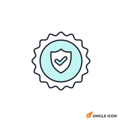 Security seal icon vector illustration. Security seal symbol isolated on white background