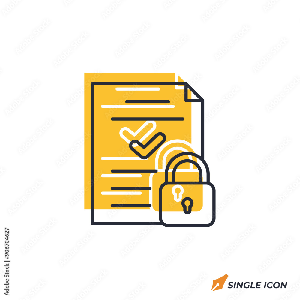 Poster security certificate icon vector illustration. security certificate symbol isolated on white backgro