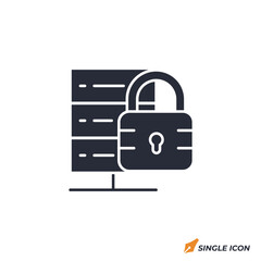 Data protection icon vector illustration. Data protection symbol isolated on white background