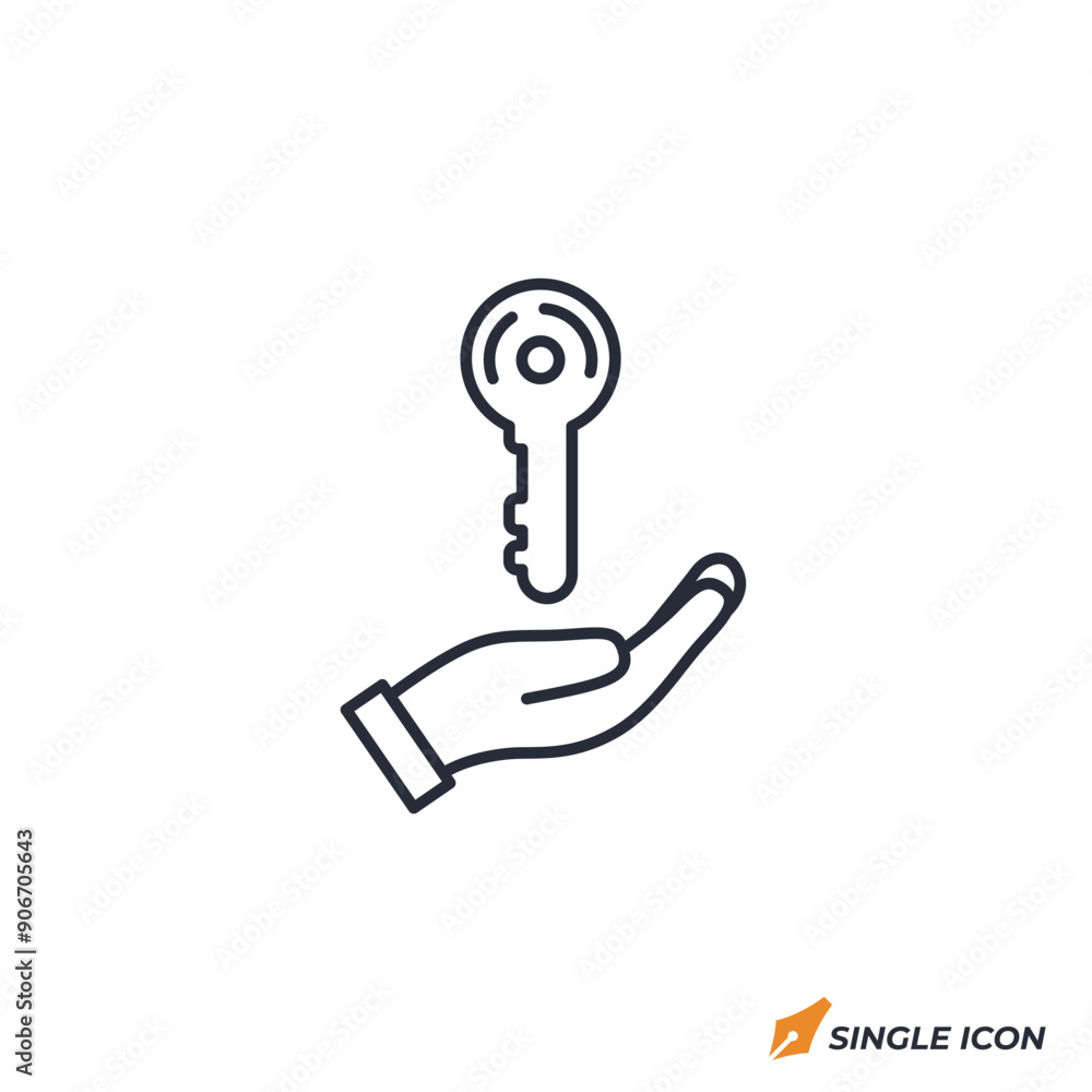 Aufkleber security key icon vector illustration. security key symbol isolated on white background