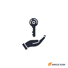 Security key icon vector illustration. Security key symbol isolated on white background