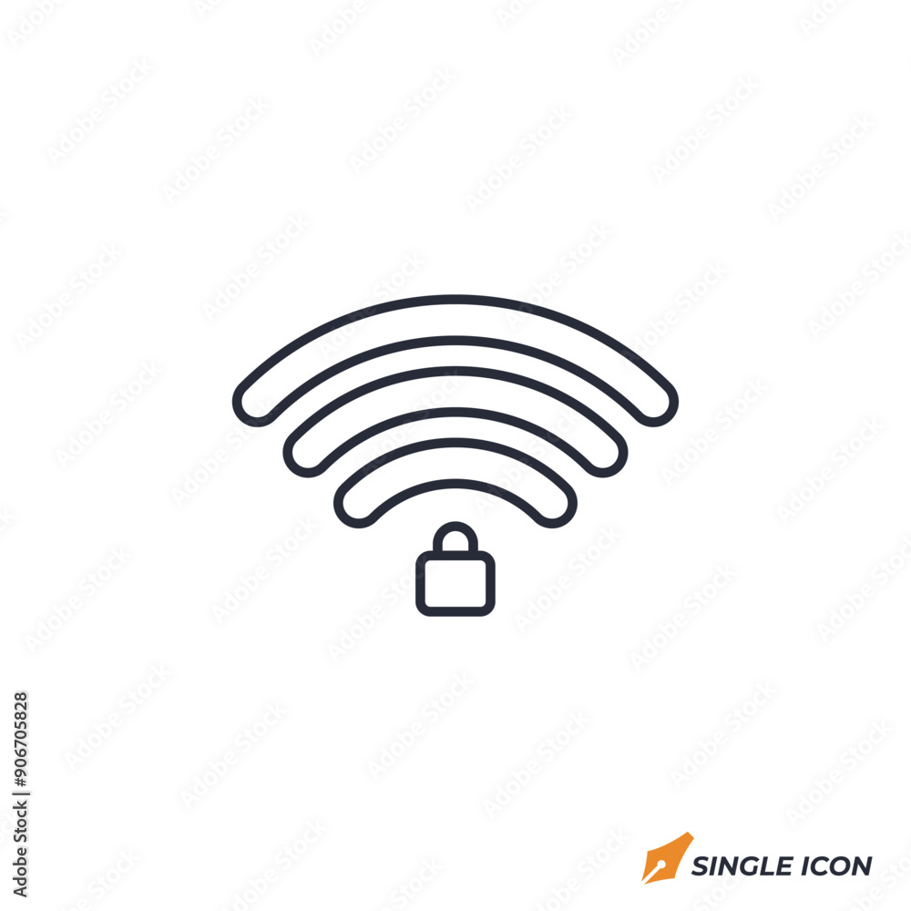 Poster wifi security icon vector illustration. wifi security symbol isolated on white background