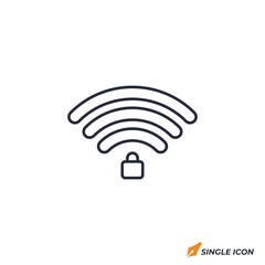 WiFi security icon vector illustration. WiFi security symbol isolated on white background