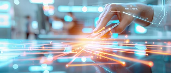 Close-up of a secure access card being used alongside a biometric scan, Multi-Factor Authentication, enhanced verification