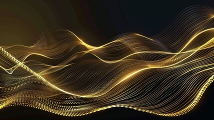 Elegant Abstract Background with Gold Wavy Lines for Design Gift Card, Certificate, Presentations, Posters, and Banners
