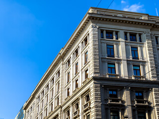 Fototapeta premium antique city building in Milan, italy.