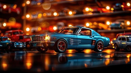 Toy museum featuring an array of classic and rare toys, evoking nostalgia, Warm tones, Photography