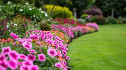 Obraz premium Growing Popularity of Ornamental Gardens featuring Dianthus Flowers in Parks