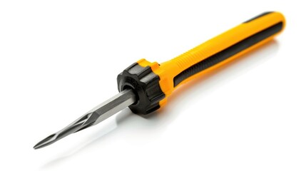 Fototapeta premium Isolated new construction screwdriver on white background