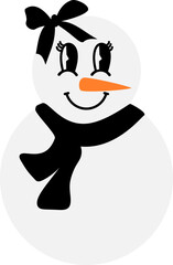 Snowman Vector Graphic Illustration 