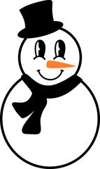 Snowman Vector Graphic Illustration 