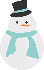 Snowman Vector Graphic Illustration 