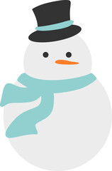 Snowman Vector Graphic Illustration 