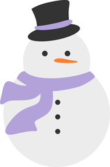 Snowman Vector Graphic Illustration 