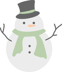 Snowman Vector Graphic Illustration 