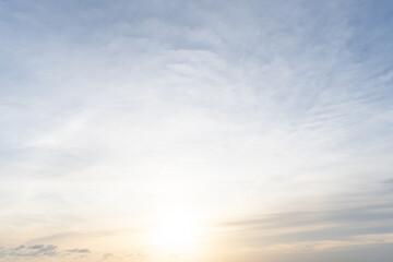 Low angle view of beautiful orange and blue sky taken in the morning or evening while sunsets or sunrises use as natural background texture