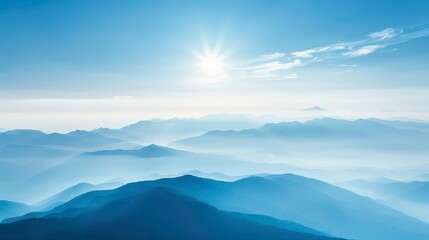 Fototapeta premium Majestic Sunrise or Sunset over the Mountains
