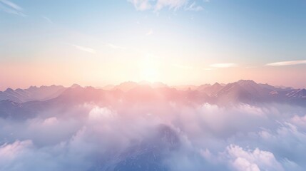 Majestic Sunrise or Sunset over the Mountains