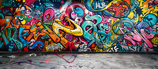 Graffiti wall Abstract colorful background. artistic pop art background backdrop design