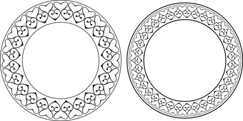 vector frames black on a white background