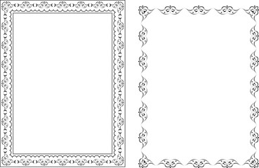 vector frames black on a white background